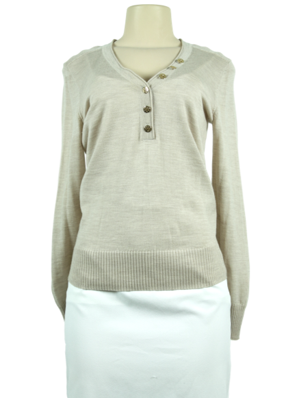 Tory Burch Wool-Blend Long Sleeve Sweater - eKlozet Luxury Consignment