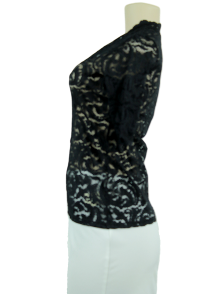 L'Agence Lace Pullover V-Neck Top w/ Tags - eKlozet Luxury Consignment