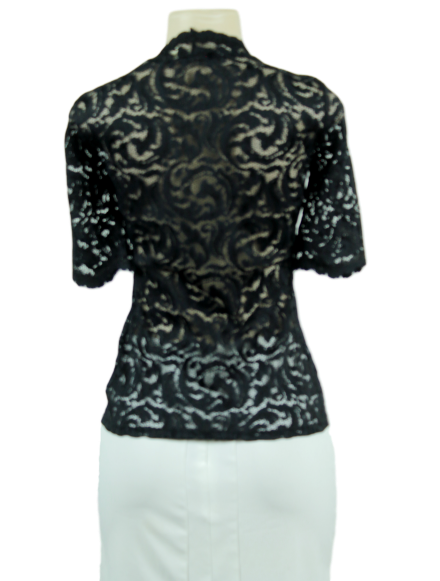 L'Agence Lace Pullover V-Neck Top w/ Tags - eKlozet Luxury Consignment