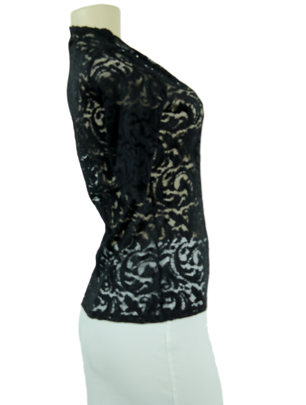 L'Agence Lace Pullover V-Neck Top w/ Tags - eKlozet Luxury Consignment
