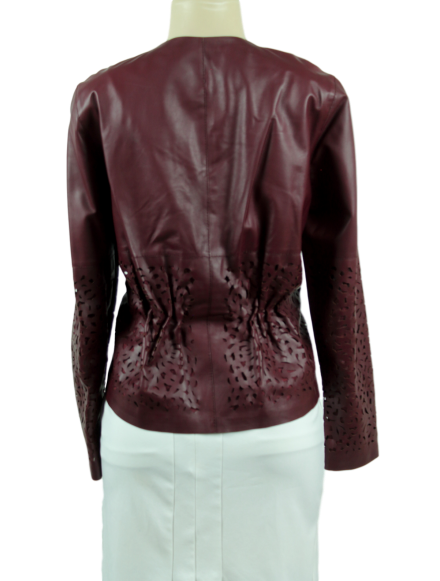 LAFAYETTE 148 New York Lasercut Leather Jacket - eKlozet Luxury Consignment