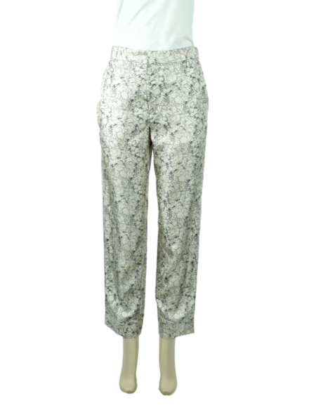 JOIE Printed Silk Mid-Rise Pants - eKlozet Luxury Consignment