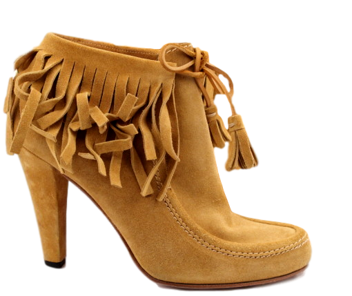 GUCCI 'SOFTY TEK' FRINGE BOOTIES - eKlozet Luxury Consignment