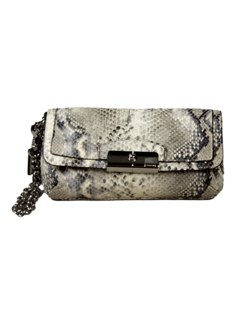 COACH Snake Print Clutch Front | eKlozet Designer Consignment