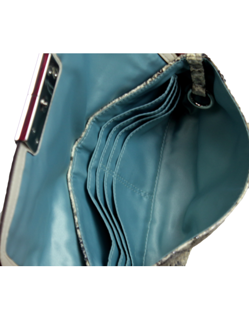 COACH Snake Print Clutch Inside | eKlozet Designer Consignment