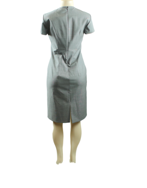 BOSS BY HUGO BOSS Virgin Wool Houndstooth Knee-Length Dress w/ Tags Back - eKlozet Luxury Consignment