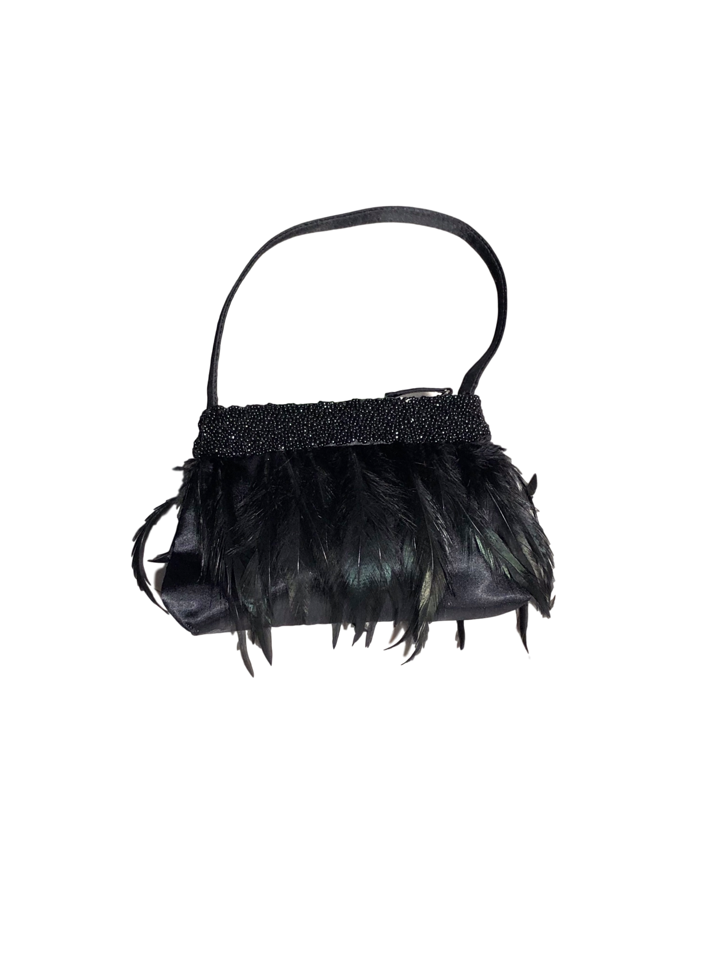 LA RAGALE FEATHER EVENING BAG - eKlozet Luxury Consignment