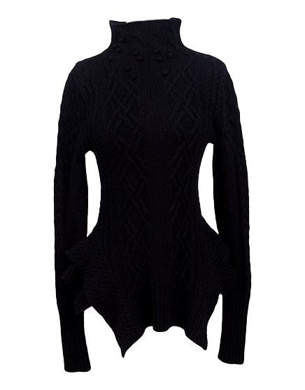 BCBGMAXAZRIA MAYLIN CABLE KNIT SWEATER - eKlozet Luxury Consignment