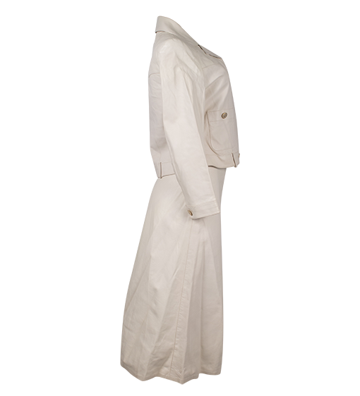 CHANEL LEATHER SKIRT SUIT - eKlozet Luxury Consignment