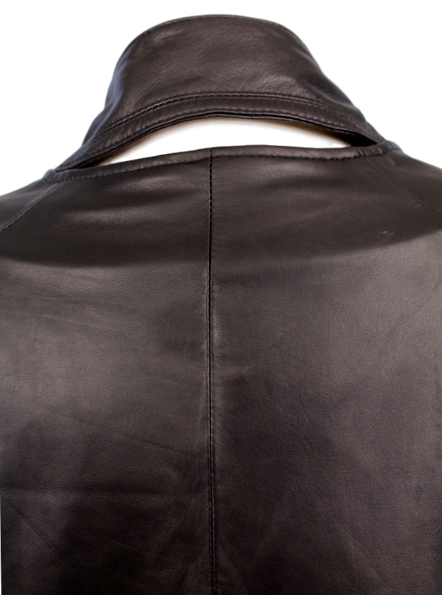 ONE by GAR-DE Kaffi Leather Cape Jacket - eKlozet Luxury Consignment
