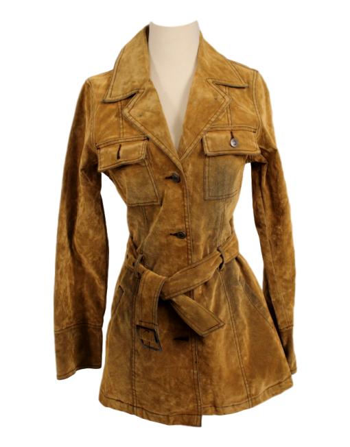 VICTORIOUS Suede Jean Pantsuit - eKlozet Luxury Consignment