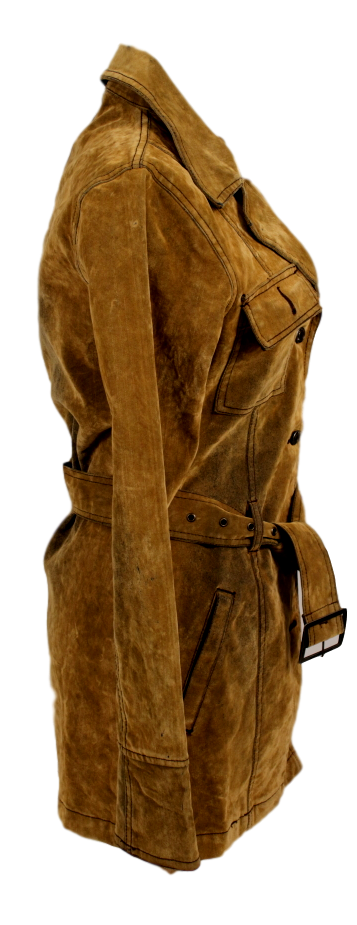 VICTORIOUS Suede Jean Pantsuit - eKlozet Luxury Consignment