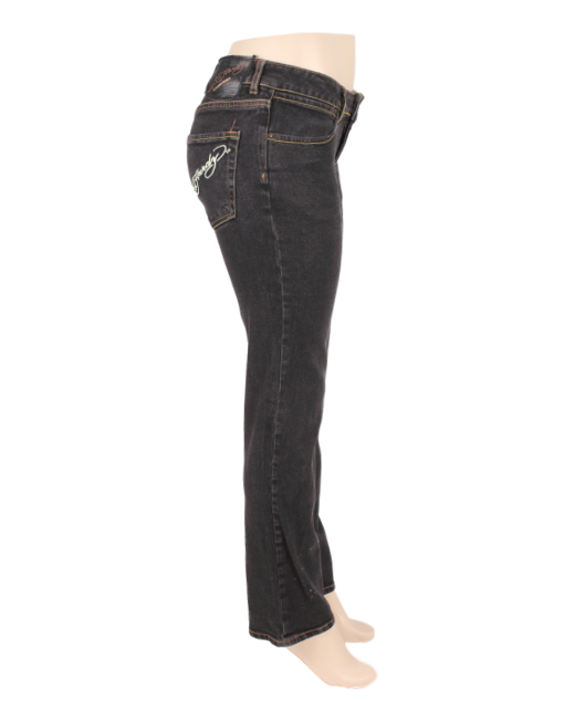Ed Hardy Black Denim Side
