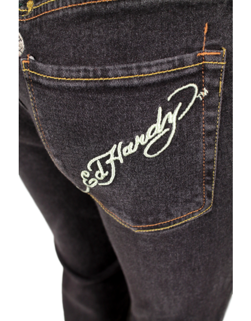 Ed Hardy Black Denim Back Pocket