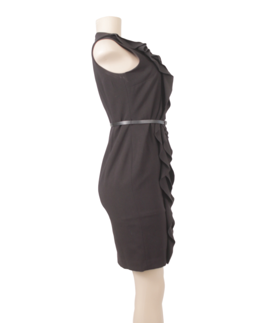 CALVIN KLEIN BELTED RUFFLE DRESS - eKlozet Luxury Consignment