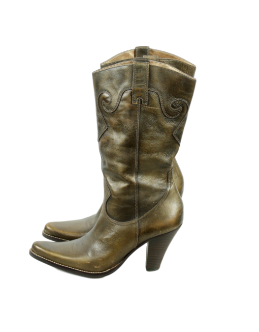 STEVE by STEVE MADDEN Leather Cowboy Boots  Side - eKlozet Luxury Consignment