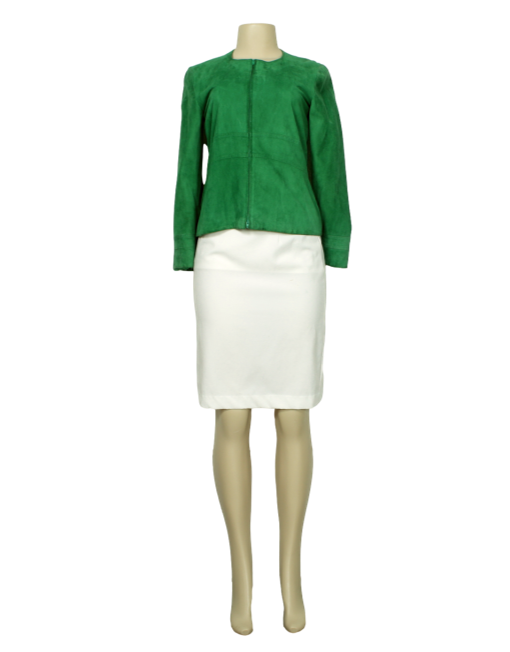ALBERTA FERRETTI Suede Jacket Whole Front