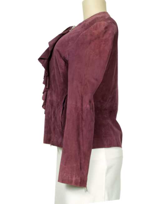SAKS FIFTH AVENUE Goat Suede Jacket Side