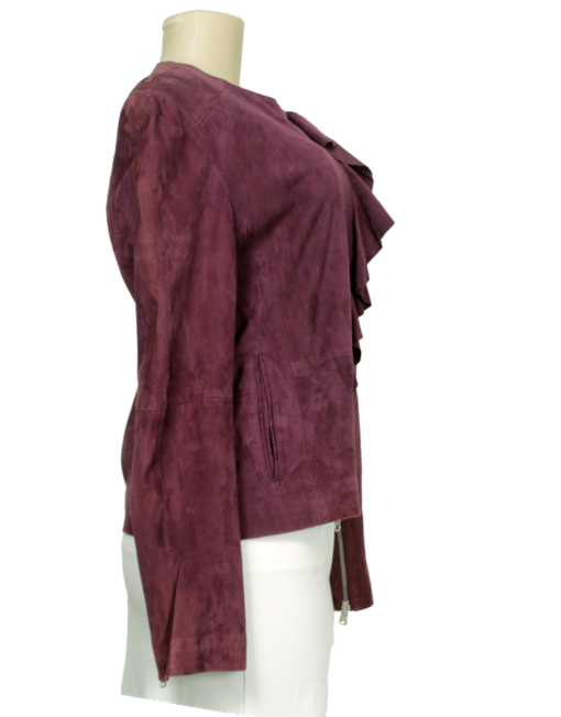 SAKS FIFTH AVENUE Goat Suede Jacket Side
