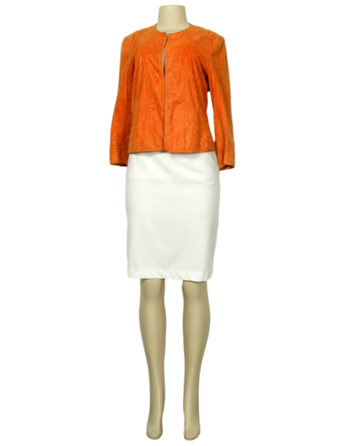 LAFAYETTE 148 Suede Evening Jacket Full Front