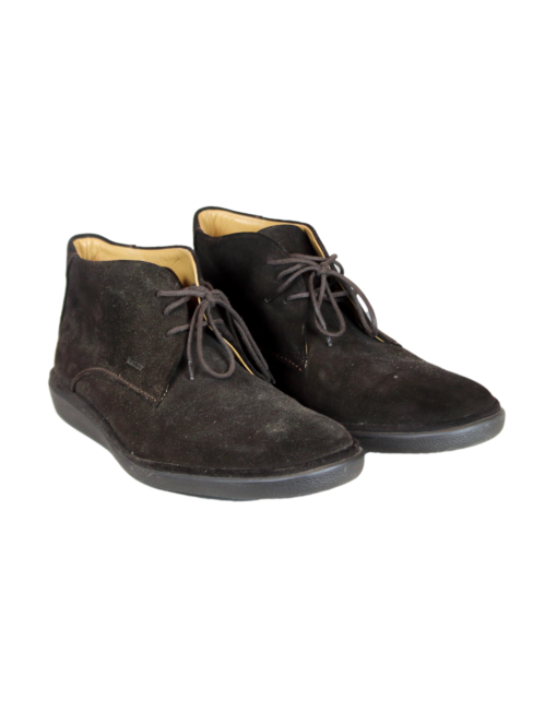 BALLY Rolfo Suede Lace-Up Ankle Boots Slant | eKlozet Designer Consignment