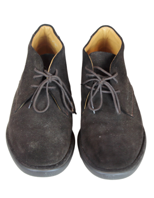 BALLY Rolfo Suede Lace-Up Ankle Boots Front | eKlozet Designer Consignment
