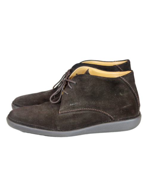 BALLY Rolfo Suede Lace-Up Ankle Boots Side | eKlozet Designer Consignment