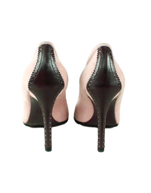 RALPH LAUREN PURPLE LABEL LuLu Suede Cap-Toe Pumps - eKlozet Luxury Consignment