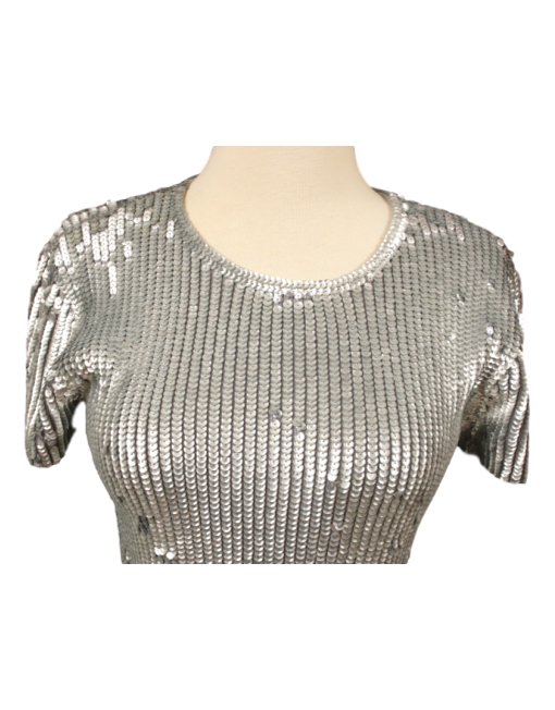 OSCAR DE LA RENTA Sequin Top - eKlozet Luxury Consignment