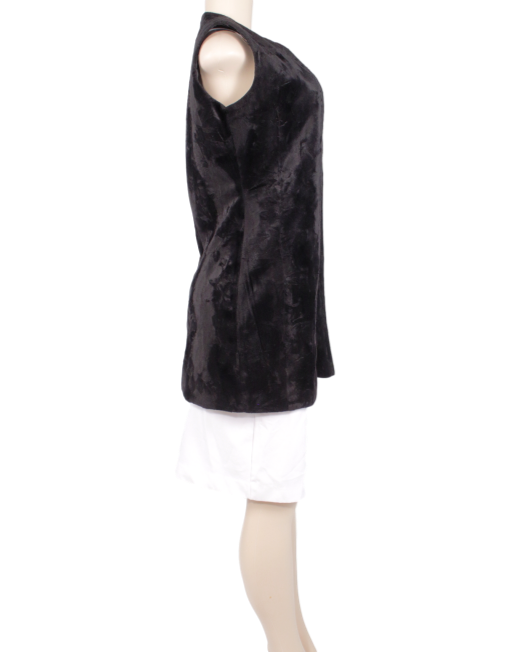 BISOU BISOU OPEN FRONT VELVET VEST - eKlozet Luxury Consignment