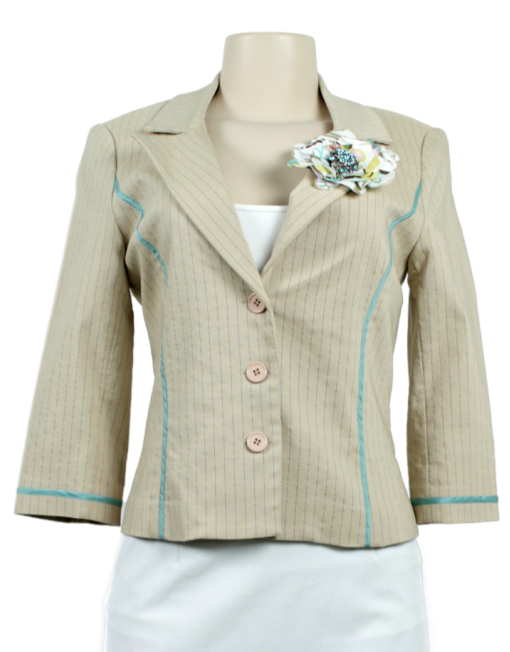 Symmetry Beige Blazer Front