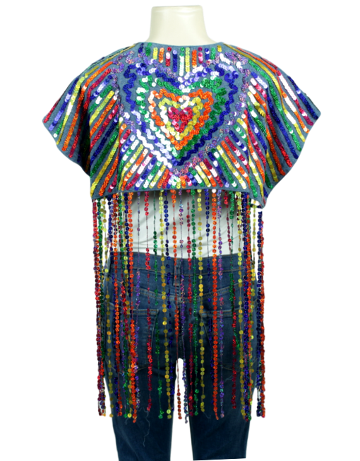 TOPSHOP Sequin Covered Denim Vest - eKlozet Luxury Consignment