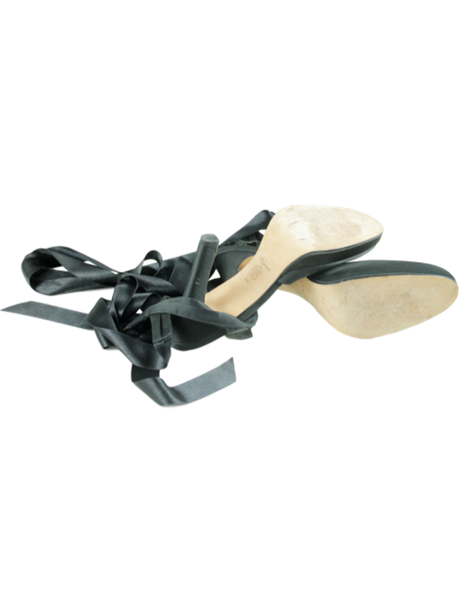 NINA Satin Pumps With Ankle Tie