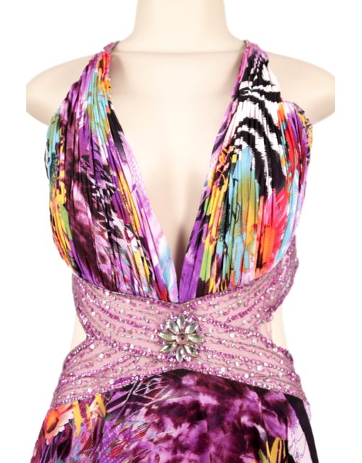 Dana Mathers Leticia Floral Zebra Pattern Dress - eKlozet Luxury Consignment