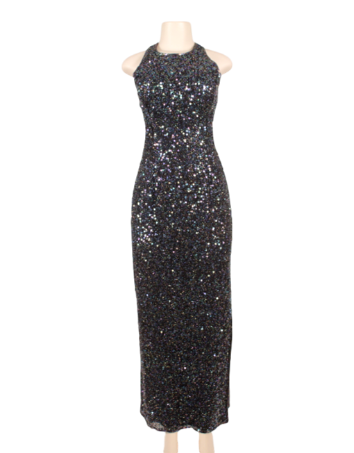 SCALA MULTICOLOR SEQUIN GOWN - eKlozet Luxury Consignment