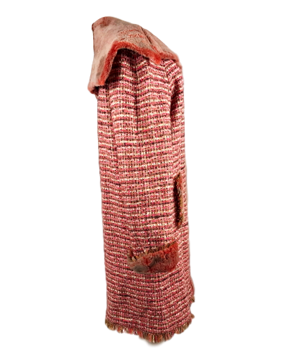 CHANEL TWEED/FUR REVERSIBLE LAPIN COAT - eKlozet Luxury Consignment