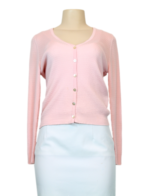 HAWICK CASHMERE Ribbed V-Neck Cardigan