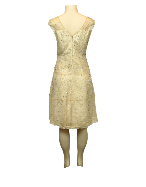 ELIE TAHARI Silk Embellished Dress