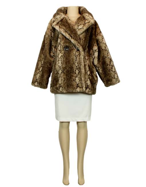 APPARIS Animal Print Faux Fur Coat w/ Tags