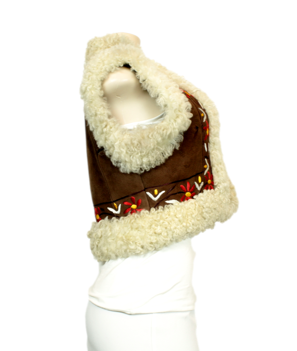 Laurence Heller Sheep Skin Vest Side