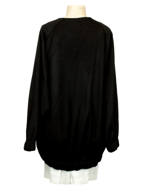 Roucha Wool Collarless Coat Back