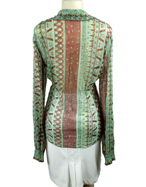 Latarte Sheer Top with sequins Back - eKlozet Luxury Consignment Boutique