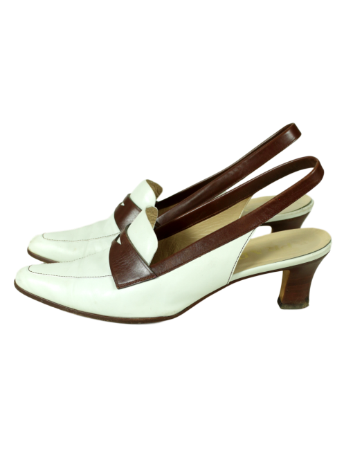 PRADA Leather Slingback Sandals Side View-eKlozet Luxury Consignment