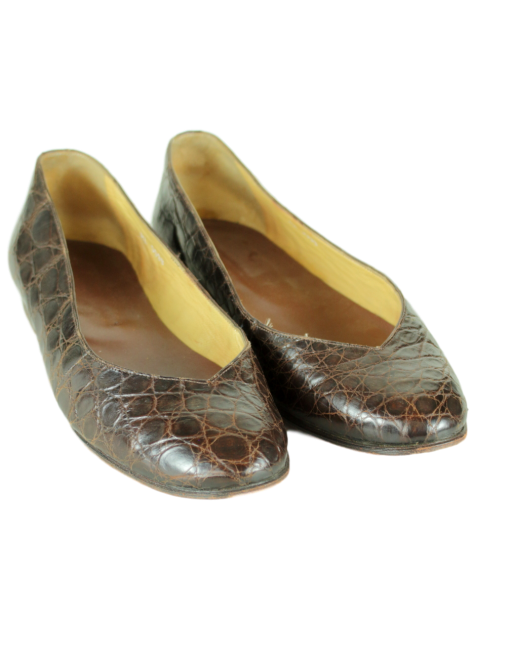 RALPH LAUREN Crocodile Flats