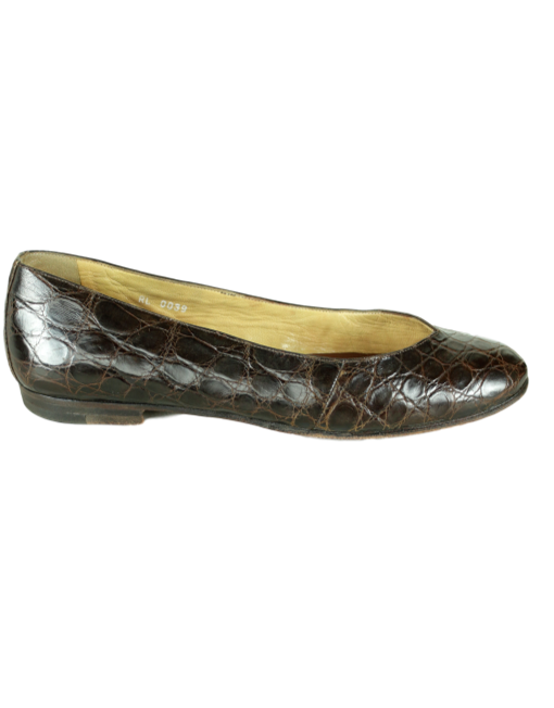 RALPH LAUREN Crocodile Flats