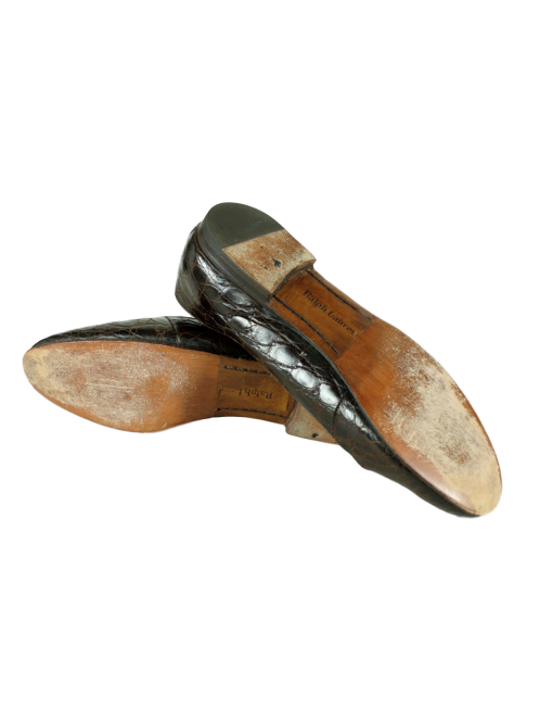 RALPH LAUREN Crocodile Flats