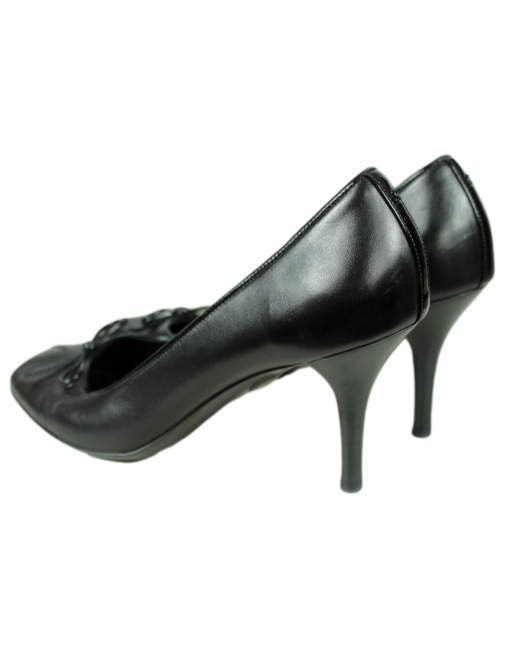 CHANEL Leather Bow Accents Pumps Side - eKlozet Luxury Consignment