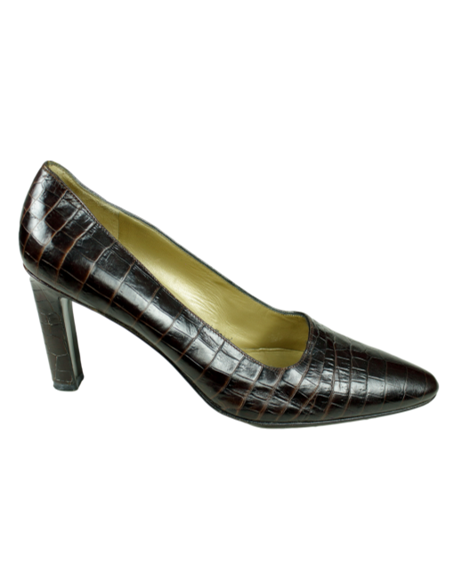 YVES SAINT LAURENT Crocodile Pumps Side - eKlozet Luxury Consignment