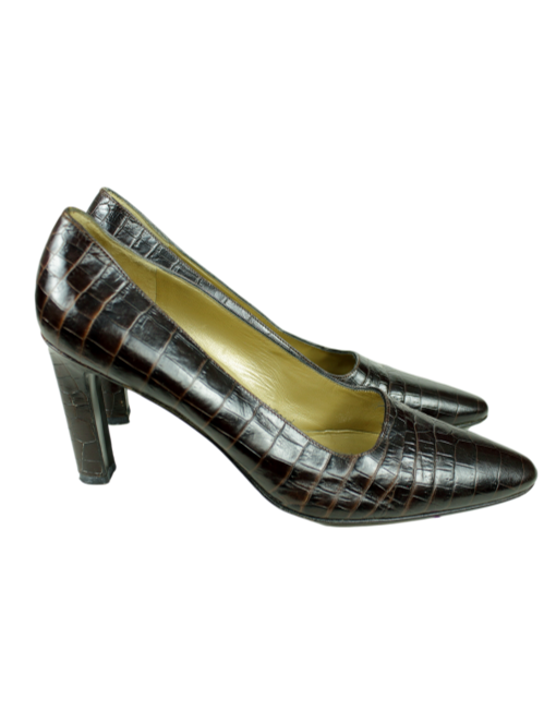 YVES SAINT LAURENT Crocodile Pumps Side - eKlozet Luxury Consignment