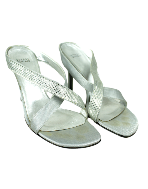 Stuart Weitzman Embellished Slides Front Side - eKlozet Luxury Consignment